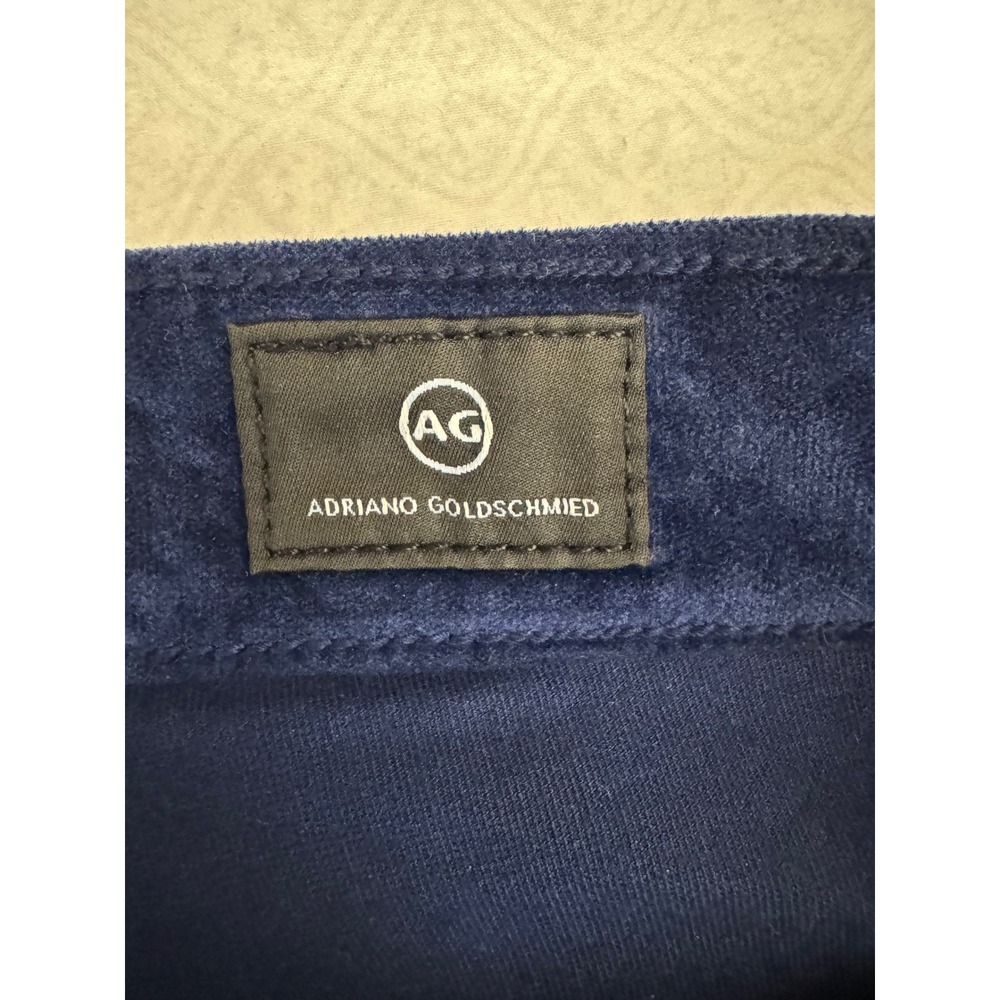 AG Adriano Goldschmied Etta High Waisted Wide Leg Crop velvet Pants Size 26 Blue - Picture 5 of 10